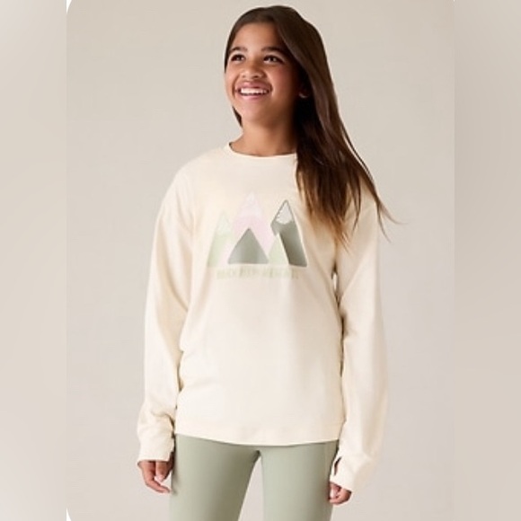 Athleta Girl Supima Oversized Graphic top - Picture 3 of 9